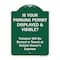 Signmission Is Your Parking Permit Displayed & Visible Heavy-Gauge Aluminum Sign, 24" x 18", GW-1824-9969 A-DES-GW-1824-9969 - alternate 1